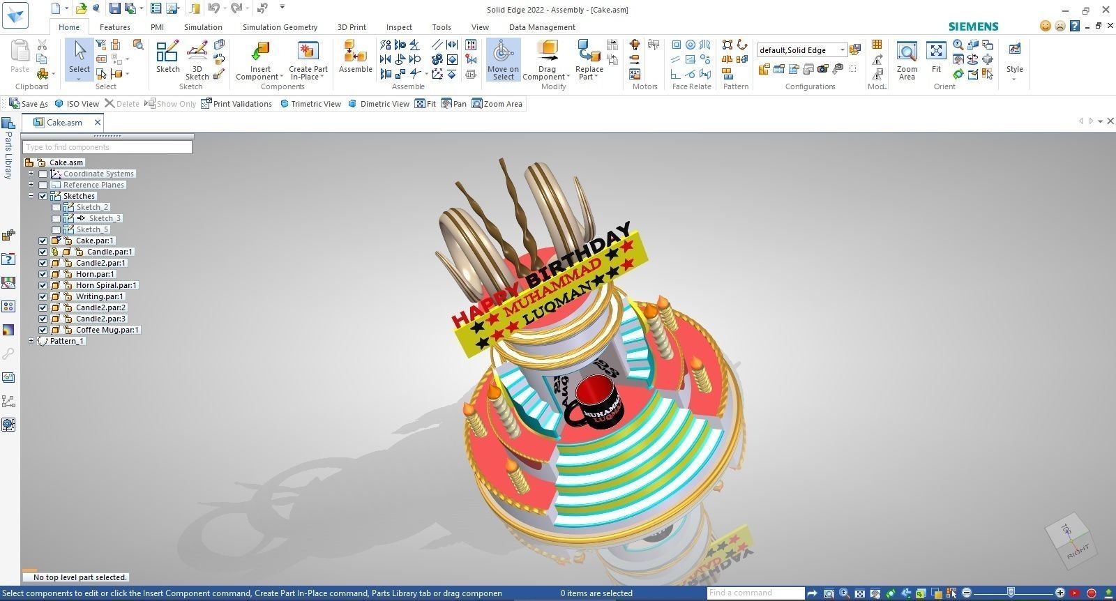 Birthday Cake 3D model_19