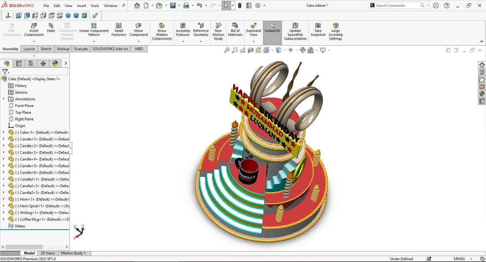 Birthday Cake 3D model_7