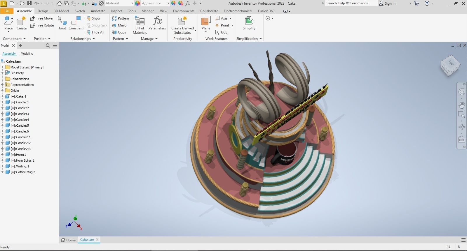 Birthday Cake 3D model_23