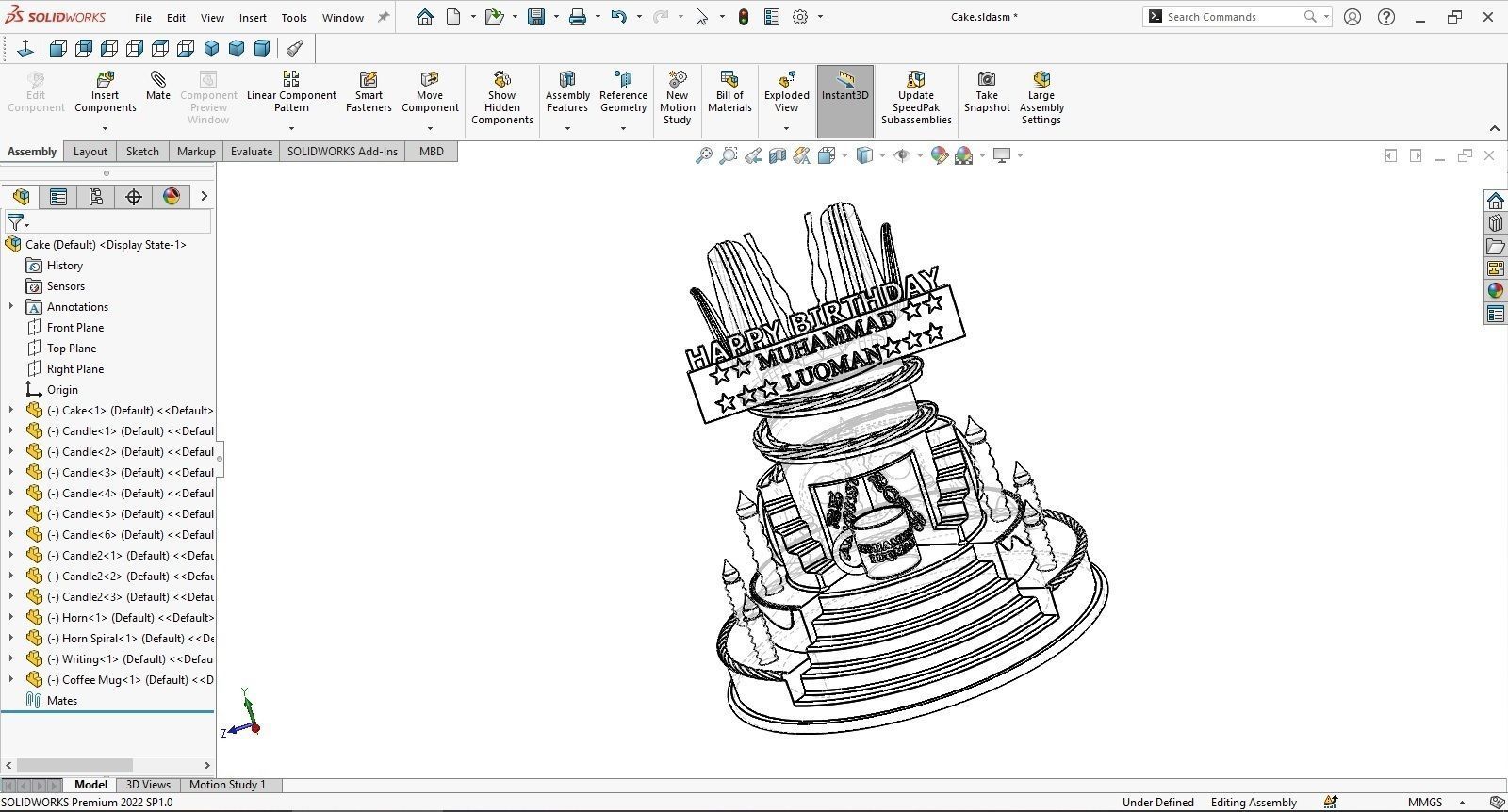 Birthday Cake 3D model_9