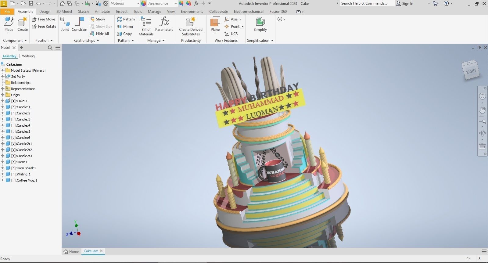 Birthday Cake 3D model_21