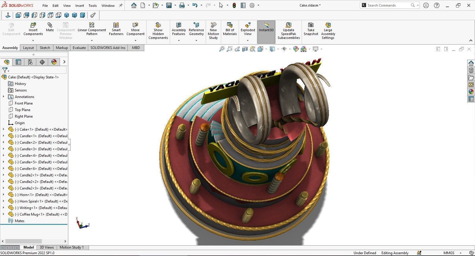 Birthday Cake 3D model_6