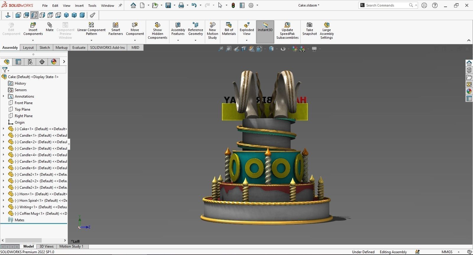 Birthday Cake 3D model_5
