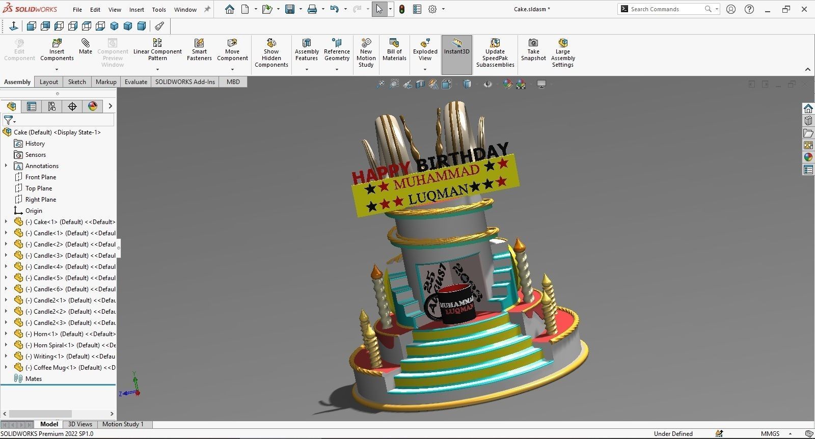 Birthday Cake 3D model_8