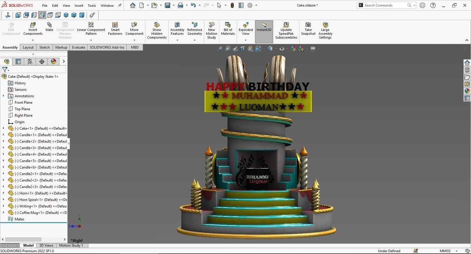 Birthday Cake 3D model_2