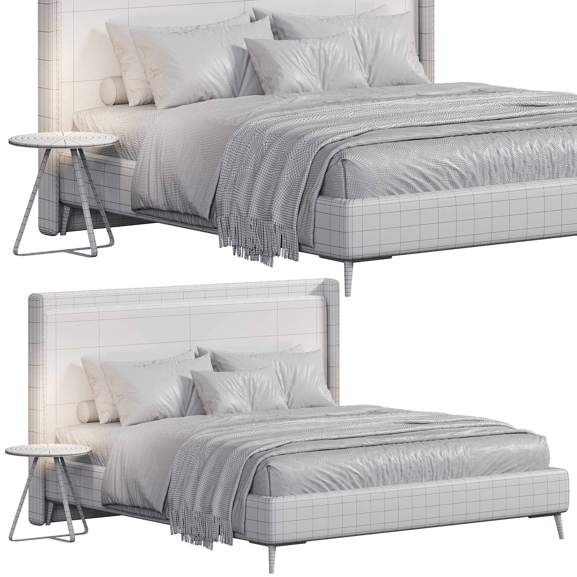 Rovigo bed by Como Casa 3D model_6