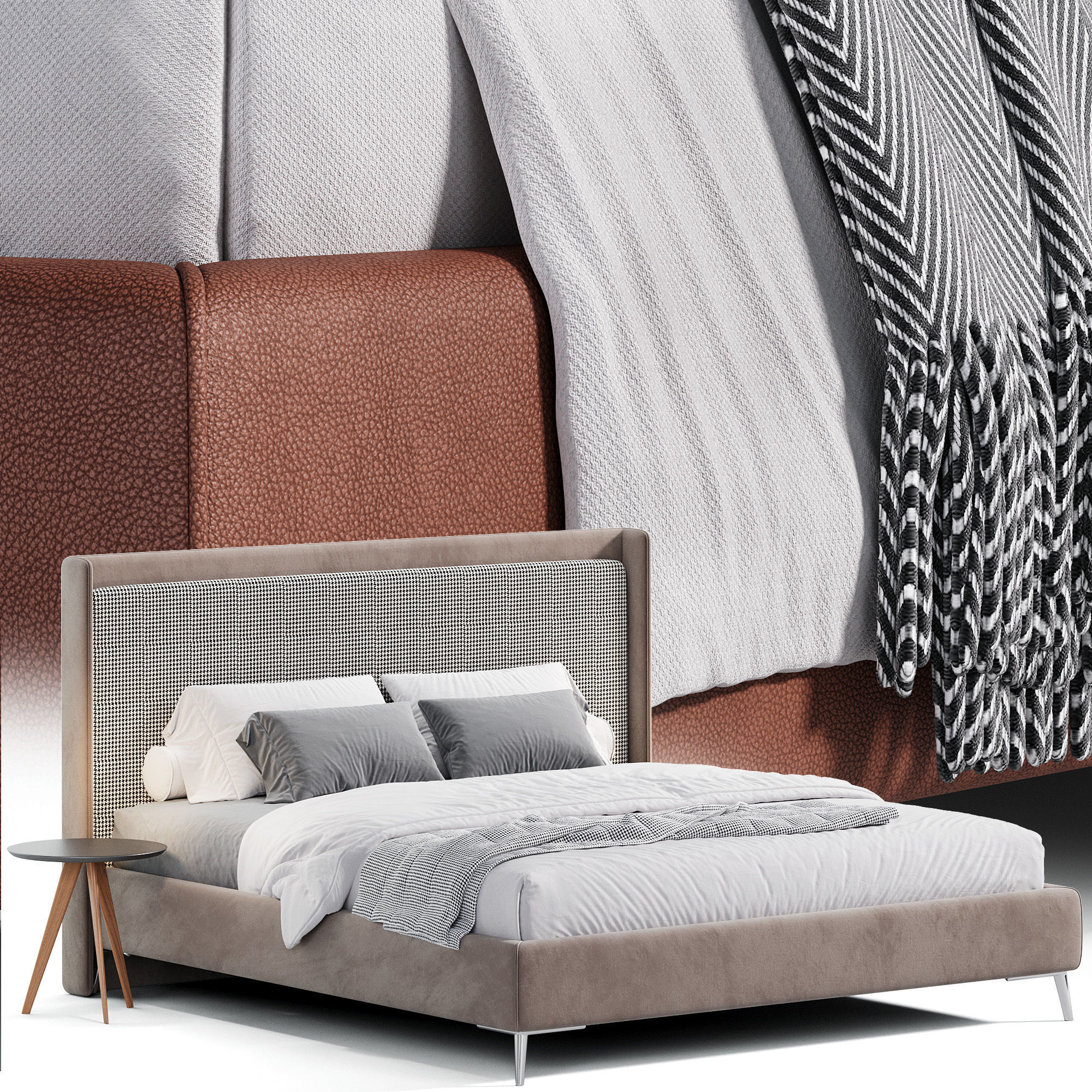 Rovigo bed by Como Casa 3D model_1