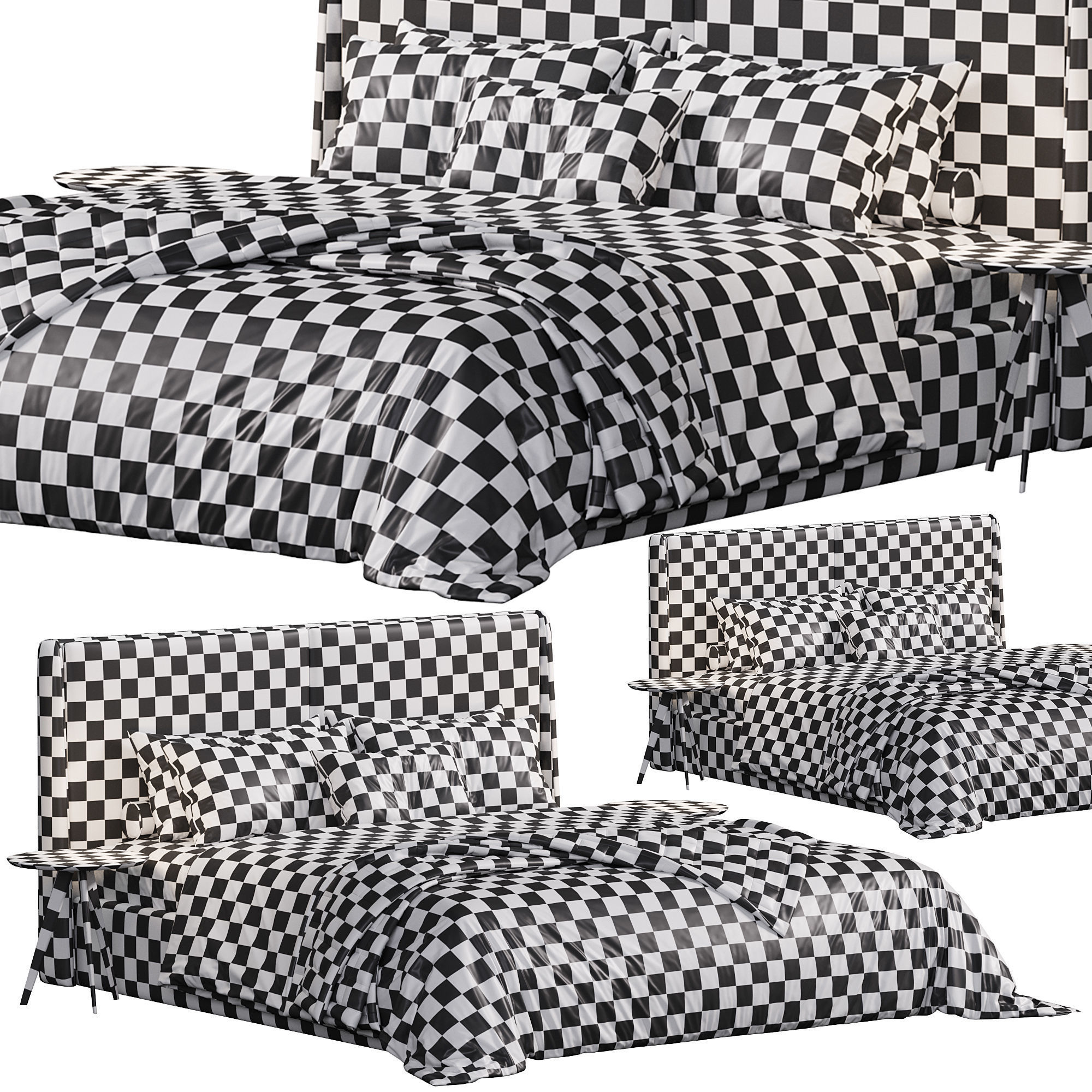 Elis bed by Stylishclub 3D model_6