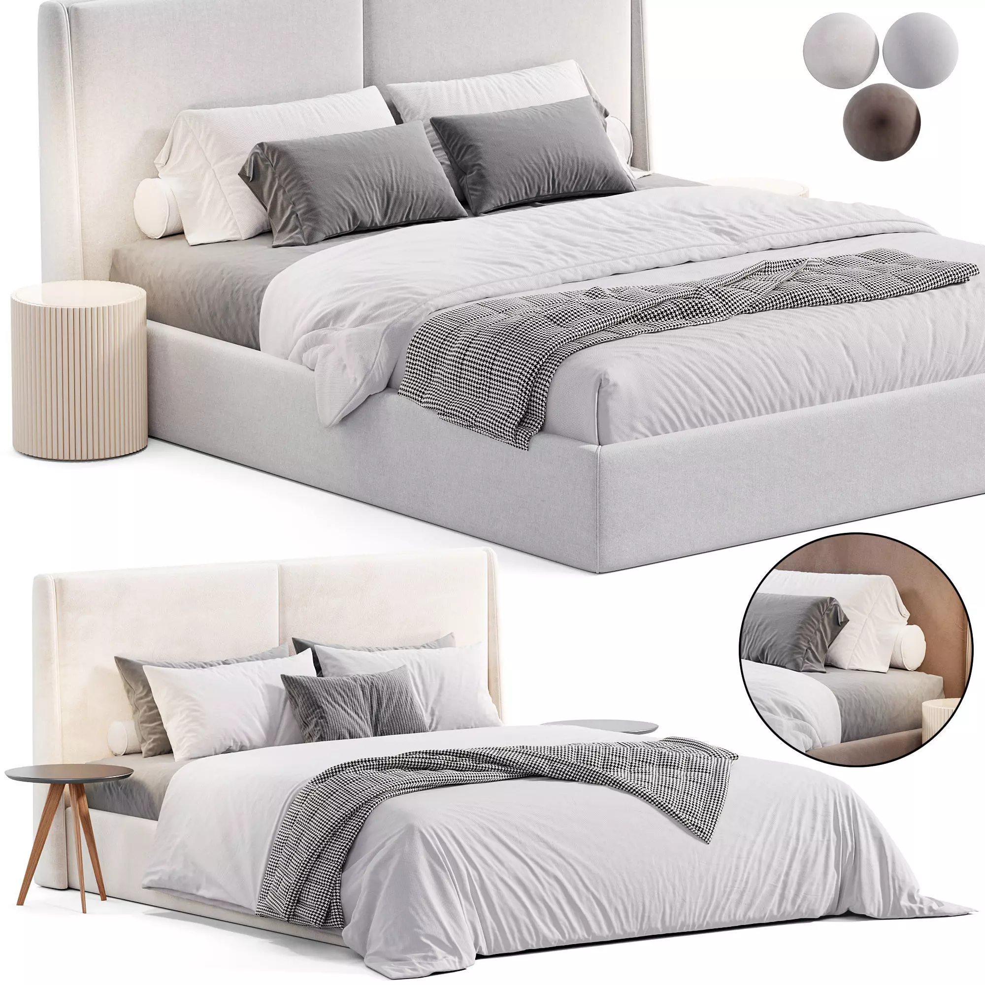 Elis bed by Stylishclub 3D model_0