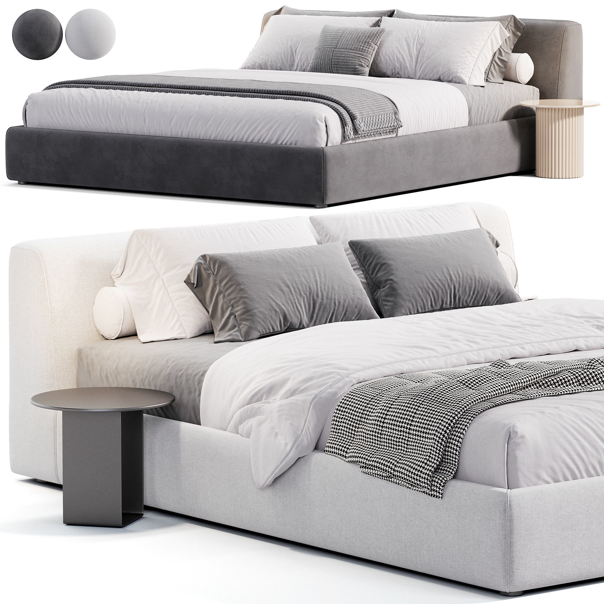 Sava bed by Como Casa 3D model_4