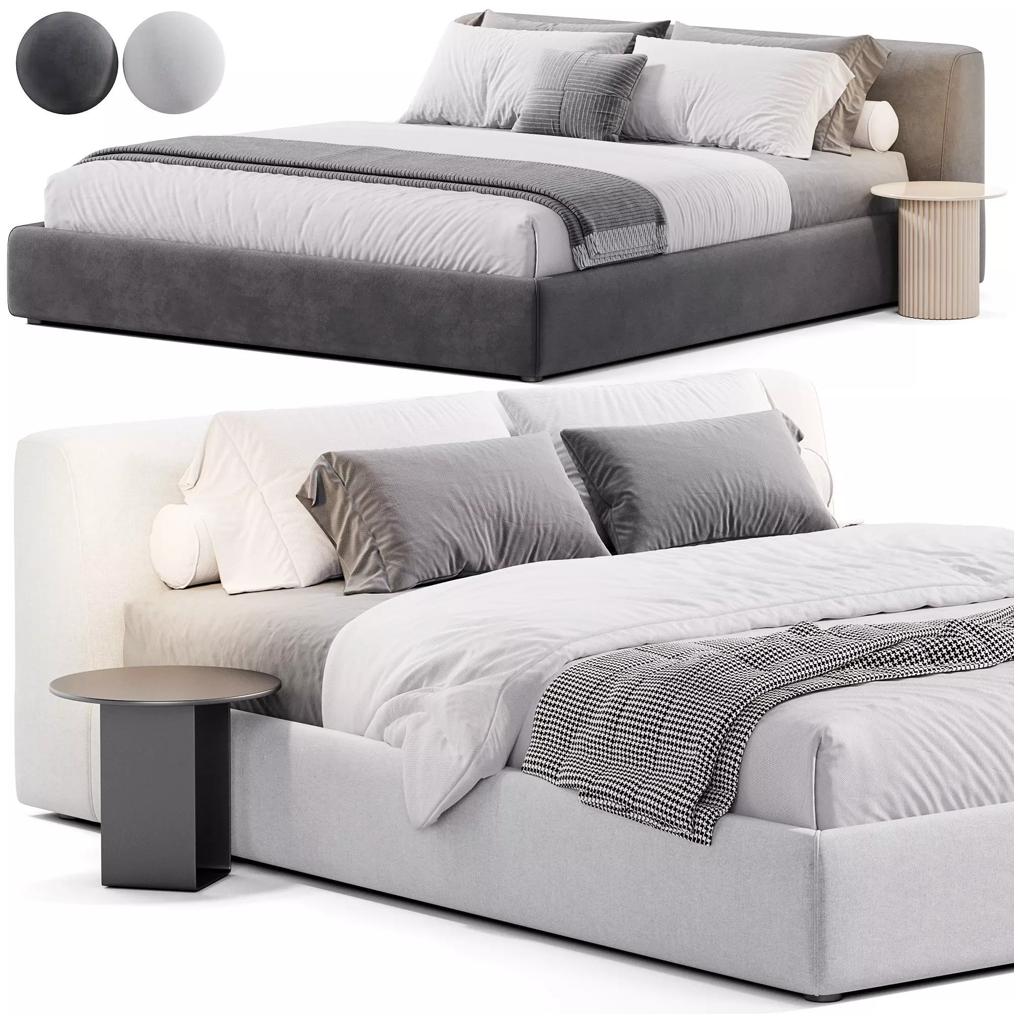 Sava bed by Como Casa 3D model_0