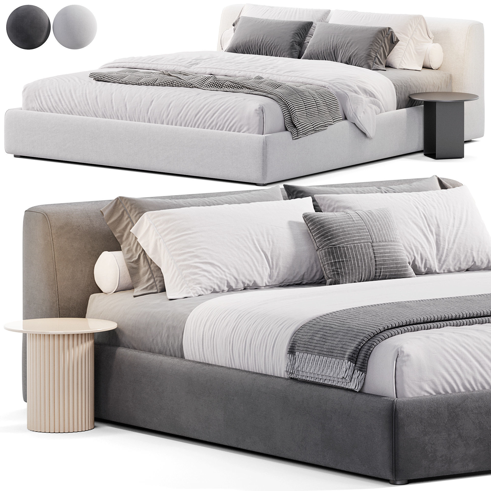 Sava bed by Como Casa 3D model_1