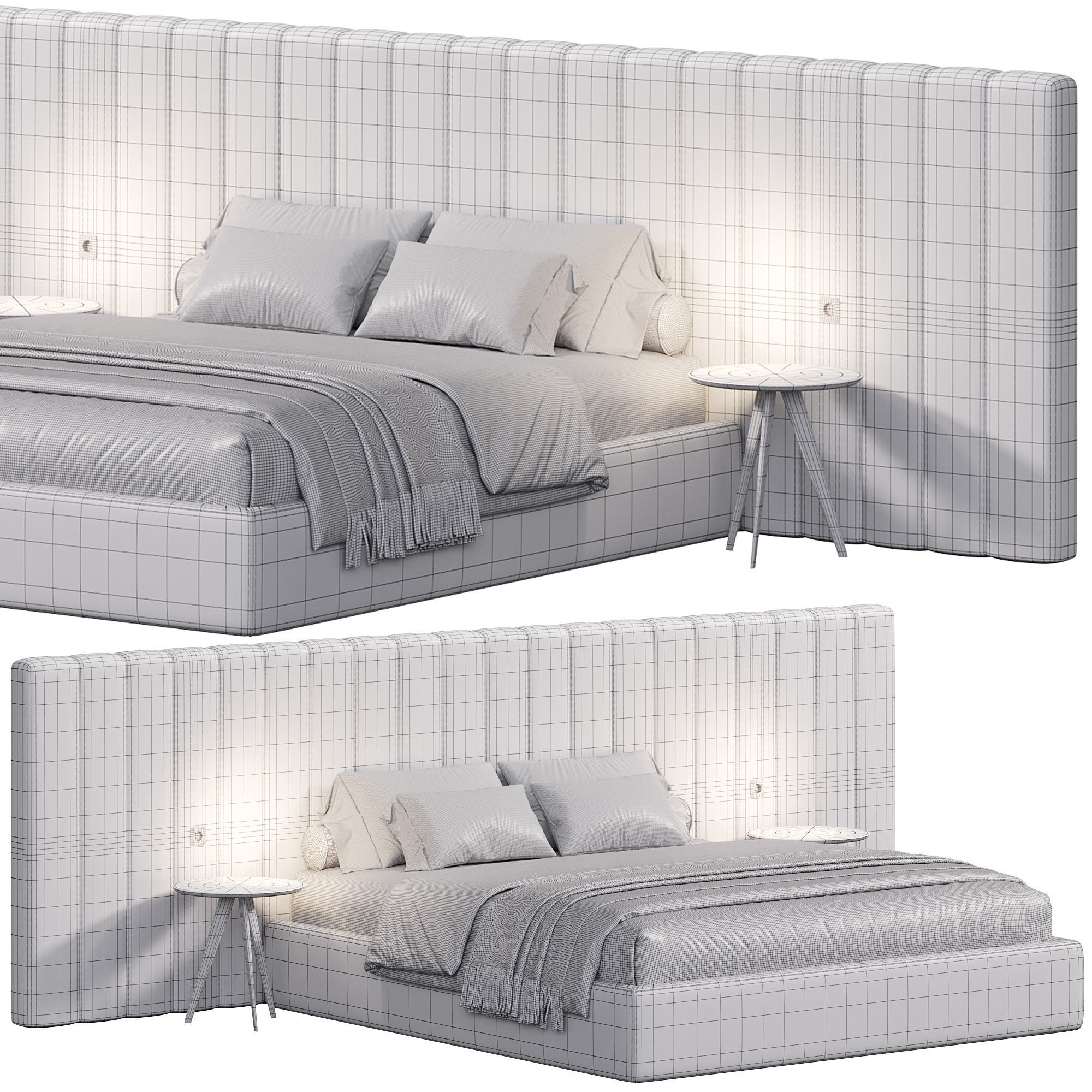 Milan bed by Stylishclub 3D model_5