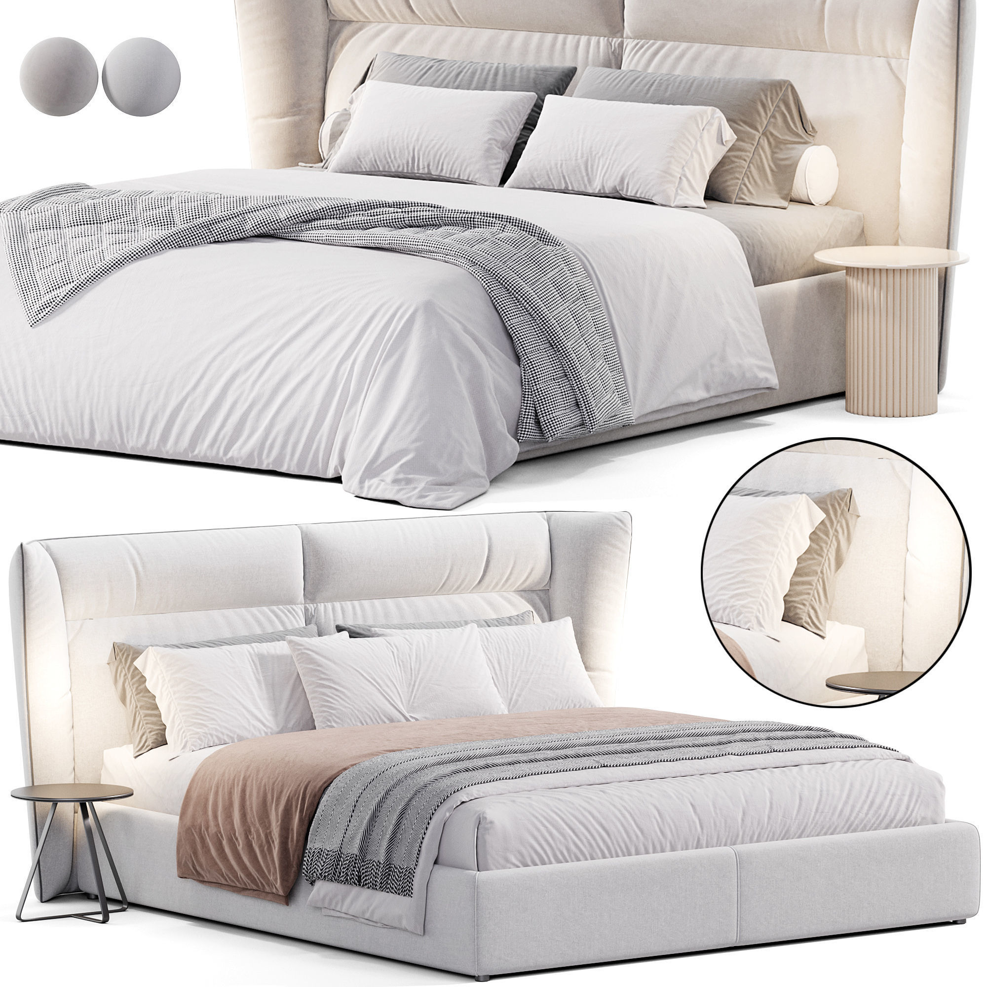 Pasodoble bed by Lecomfort 3D model_1