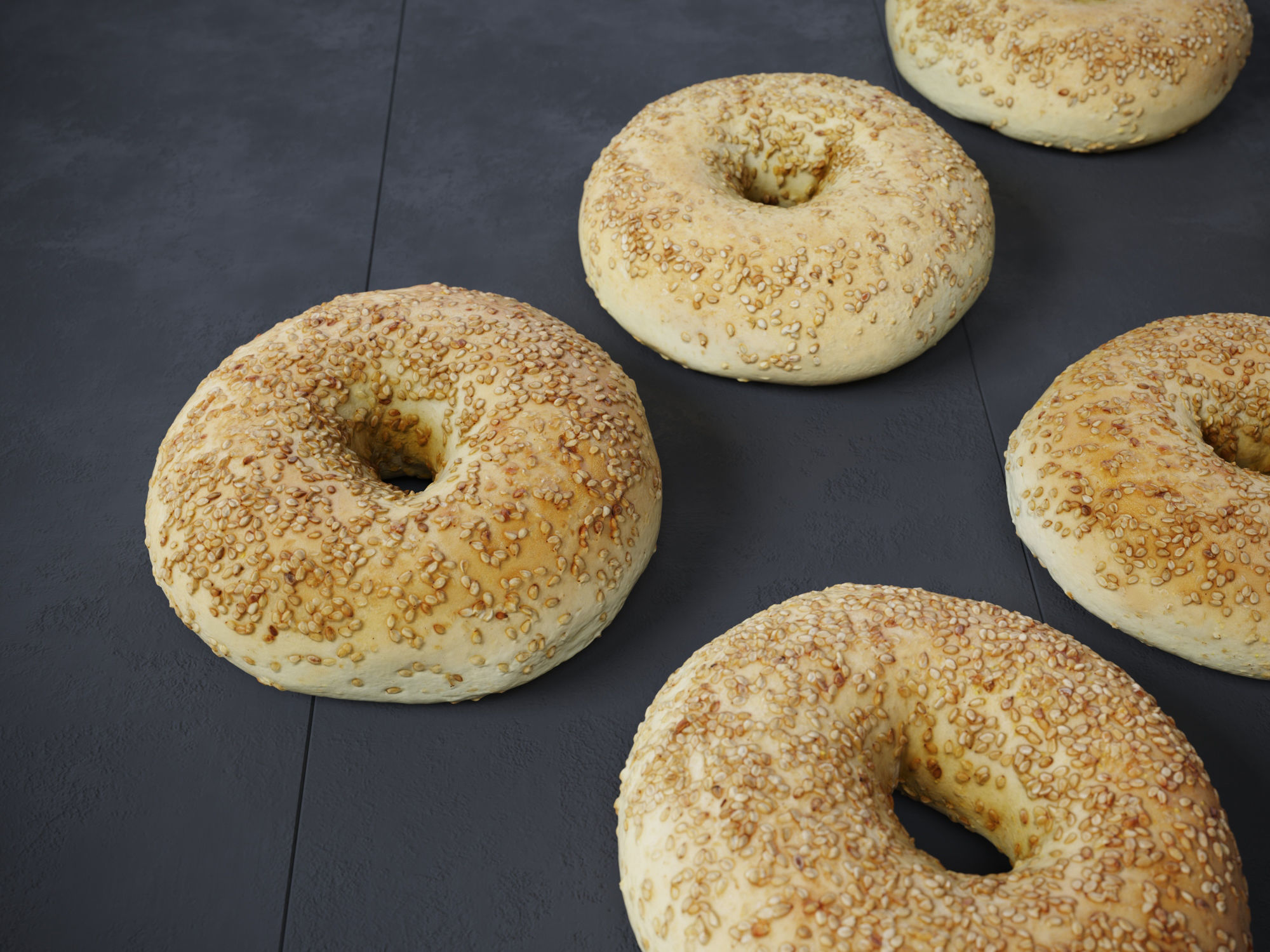 Sesame Bagels  3D model_5