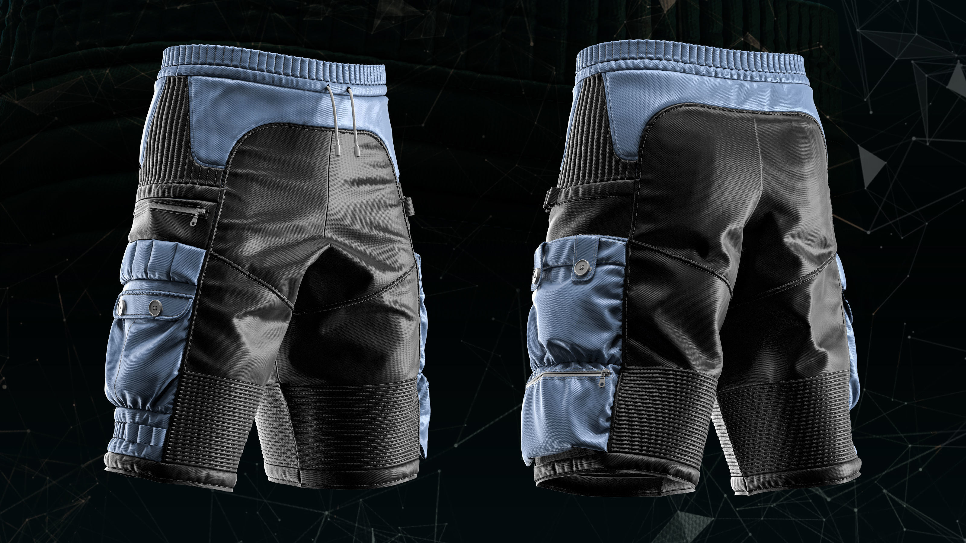 5 mens short MD CLO3D zprj obj fbx 3D model_2