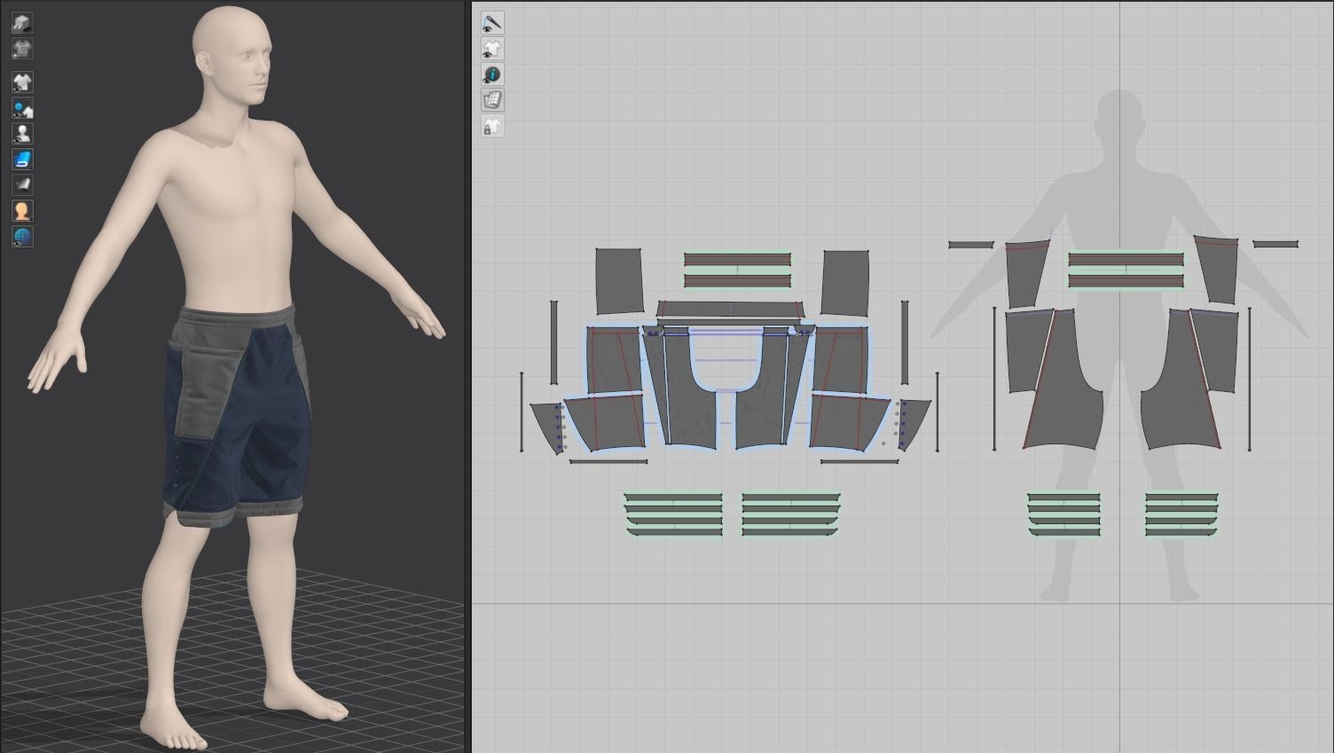 5 mens short MD CLO3D zprj obj fbx 3D model_8