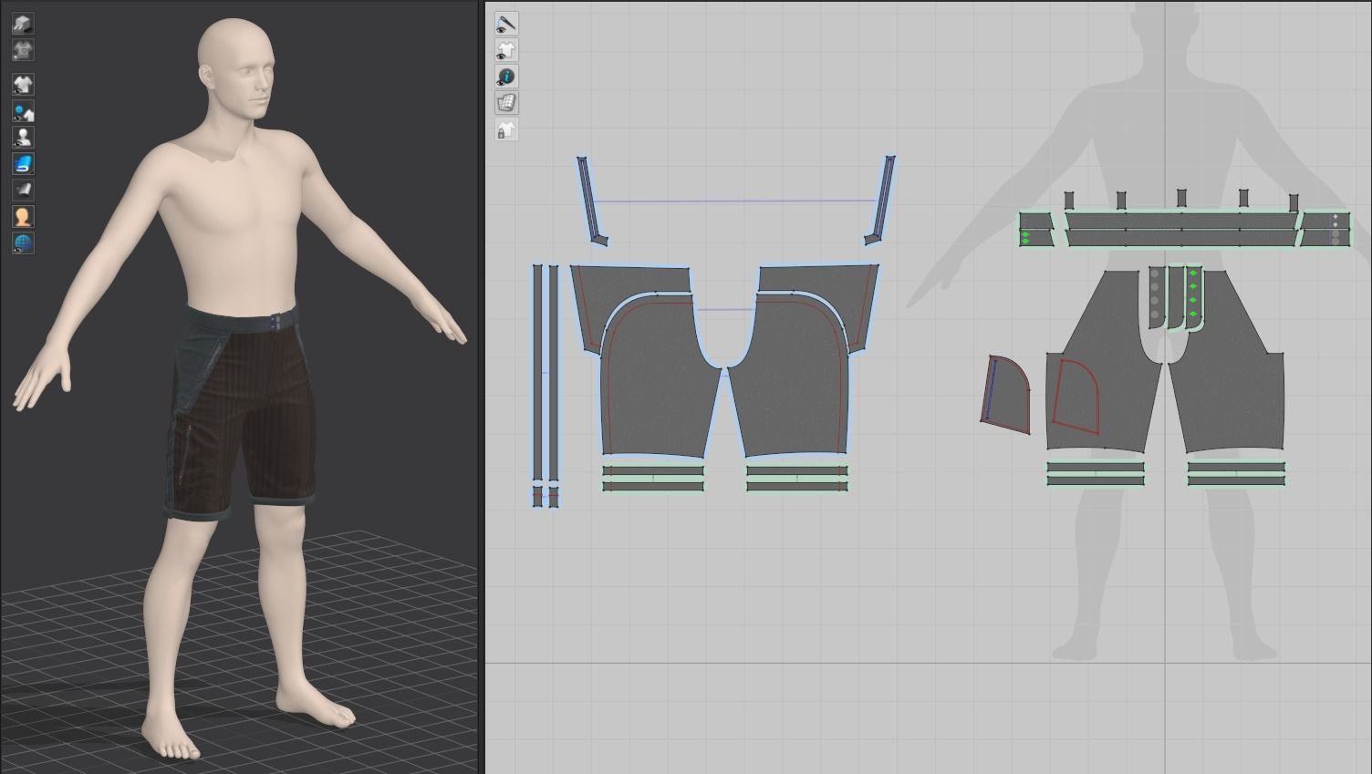 5 mens short MD CLO3D zprj obj fbx 3D model_10