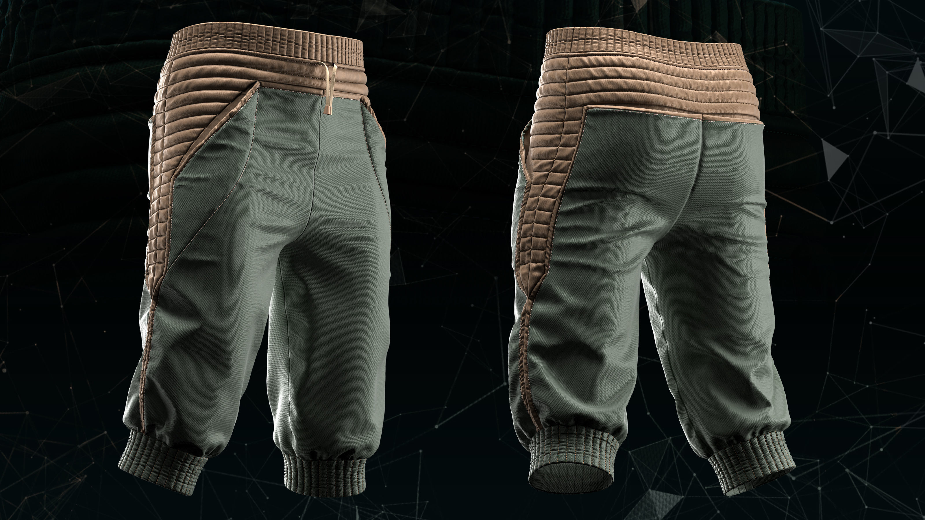 5 mens short MD CLO3D zprj obj fbx 3D model_4