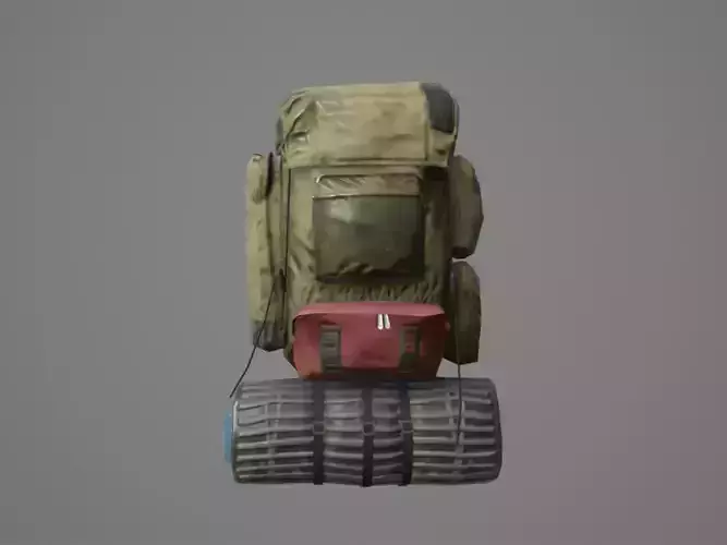 Bag Backpack 3D model 003 Low-poly 3D model