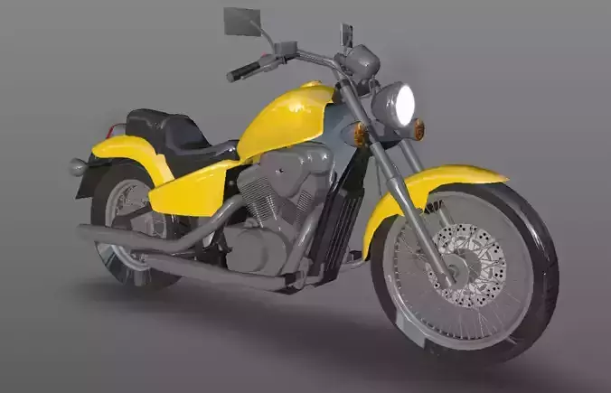 Honda Shadow Bike 3D Model - Ready Game Asset Low-poly 3D model