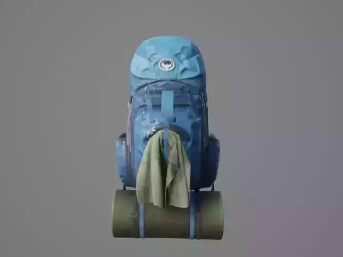 Bag Backpack 3D model 007 Low-poly 3D model