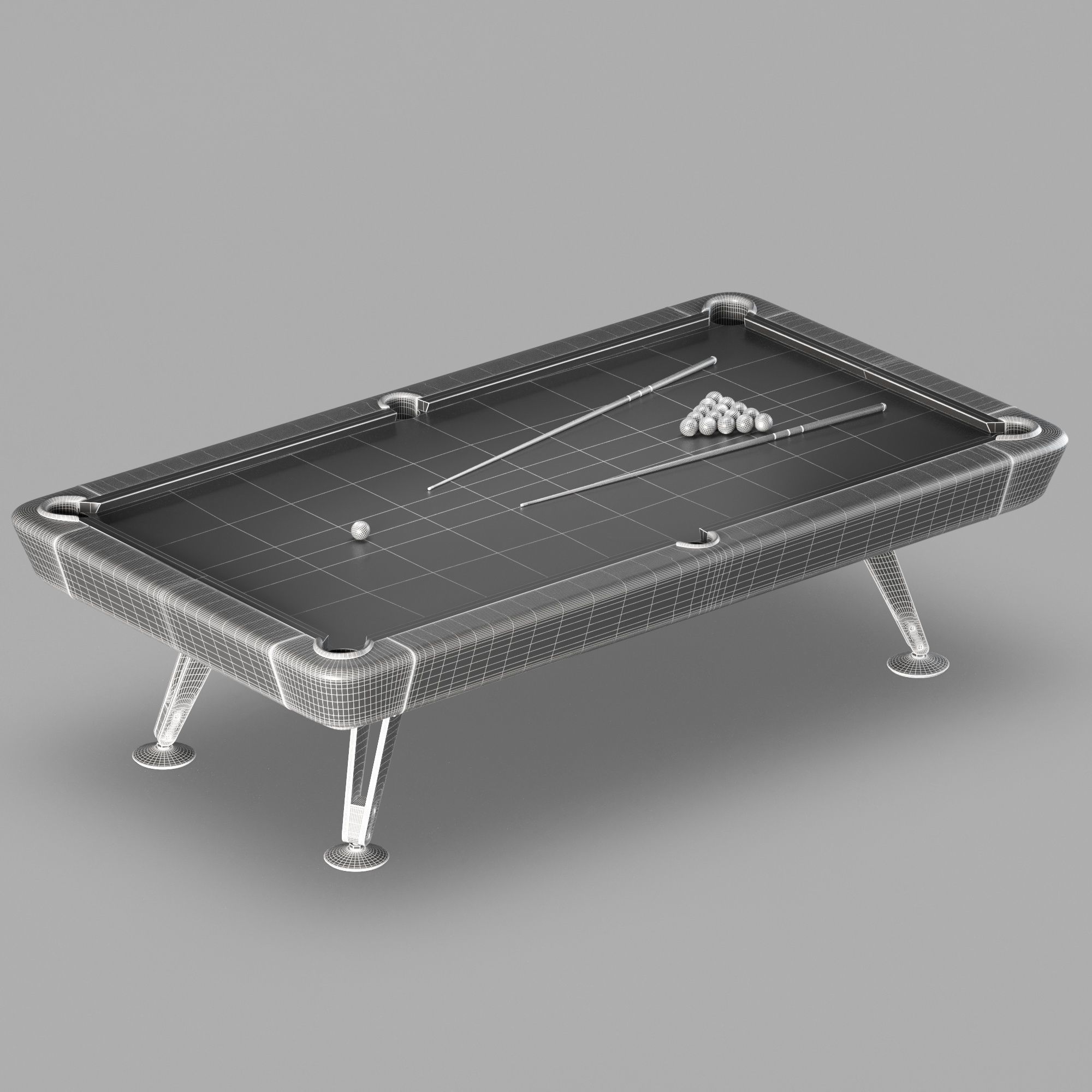 DIAGONAL POOL TABLE 3D model_9