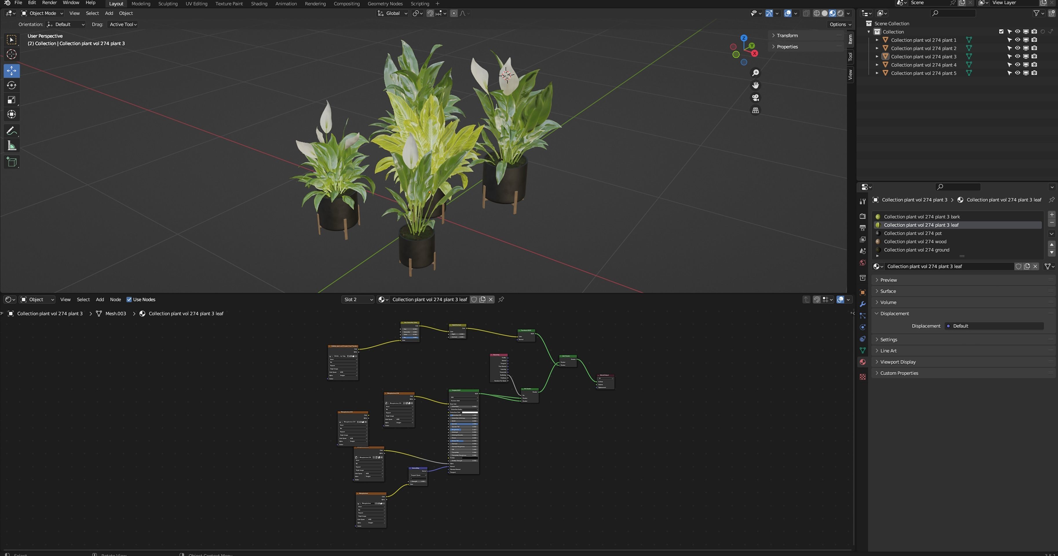 Collection plant vol 274 - blender model  3D model_6