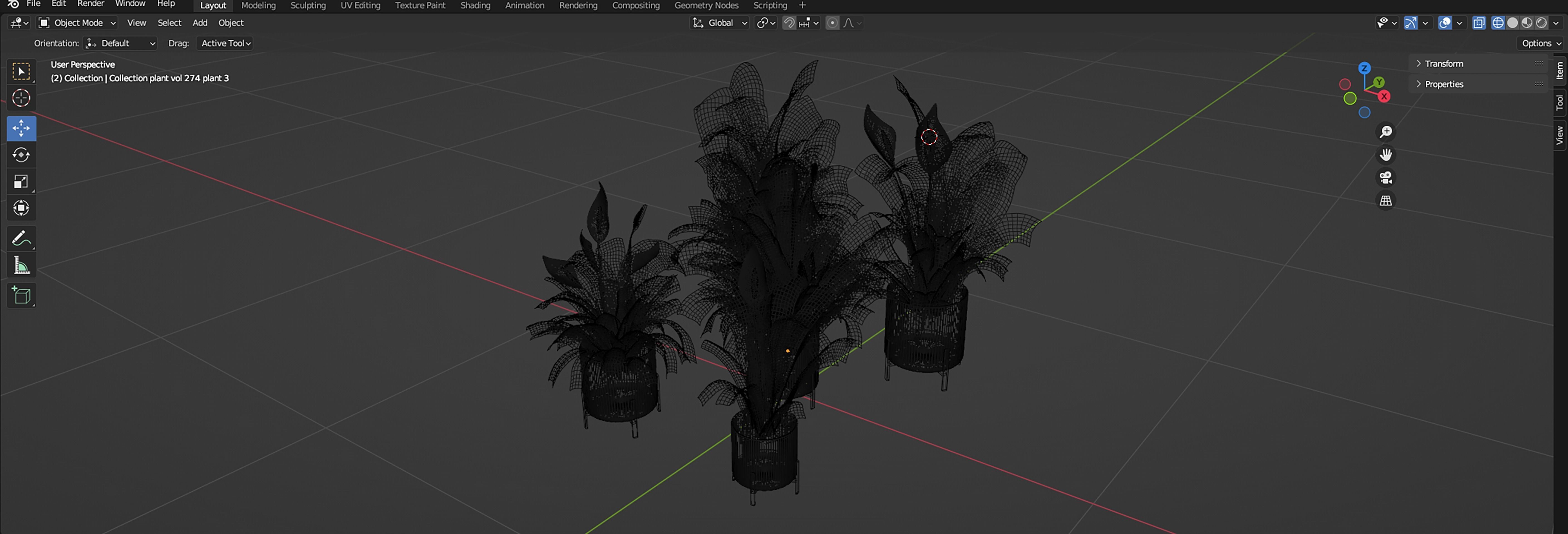 Collection plant vol 274 - blender model  3D model_7