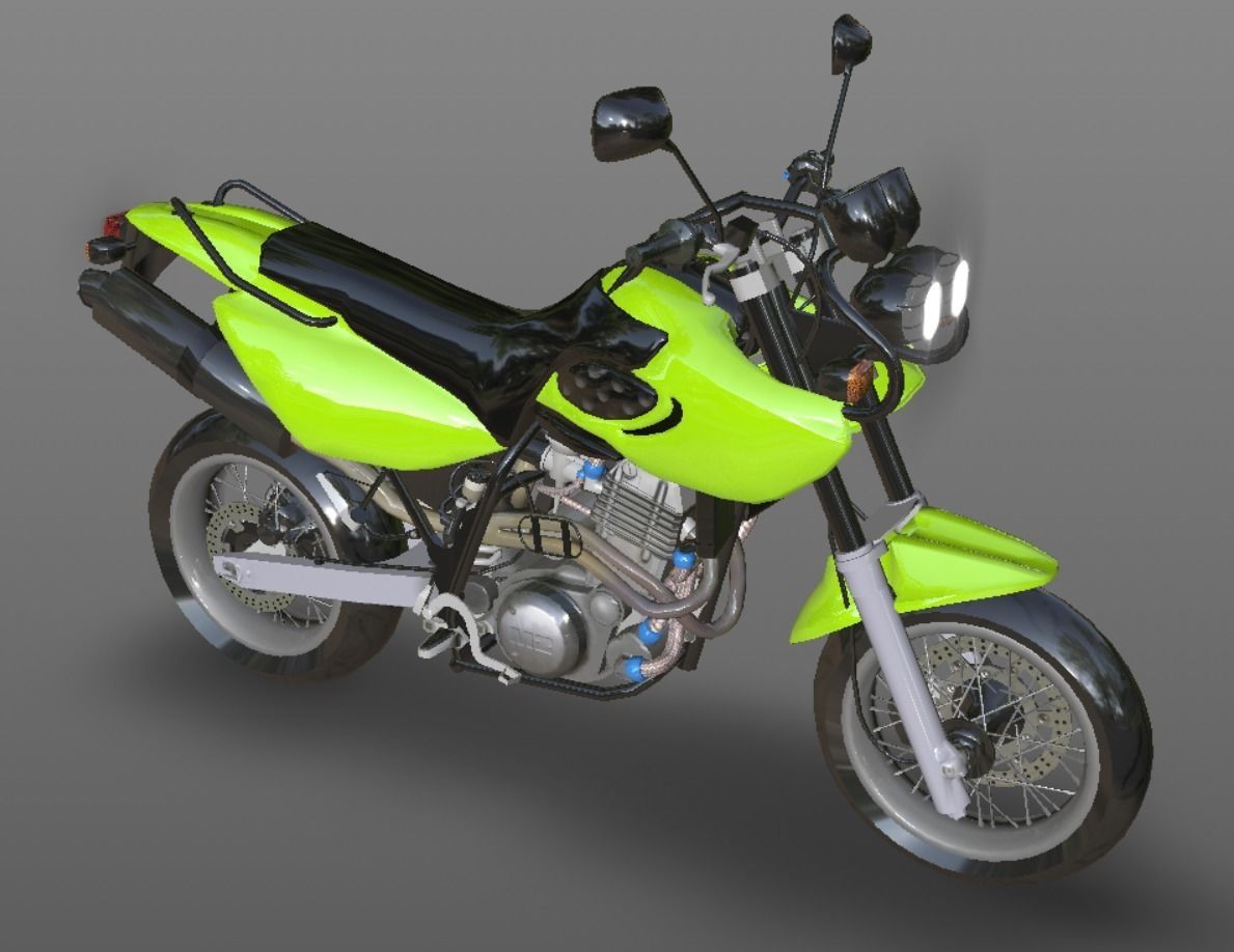 Muz Mastiff New Bike 3D Model Sports Bike Game Ready Low-poly 3D model_7