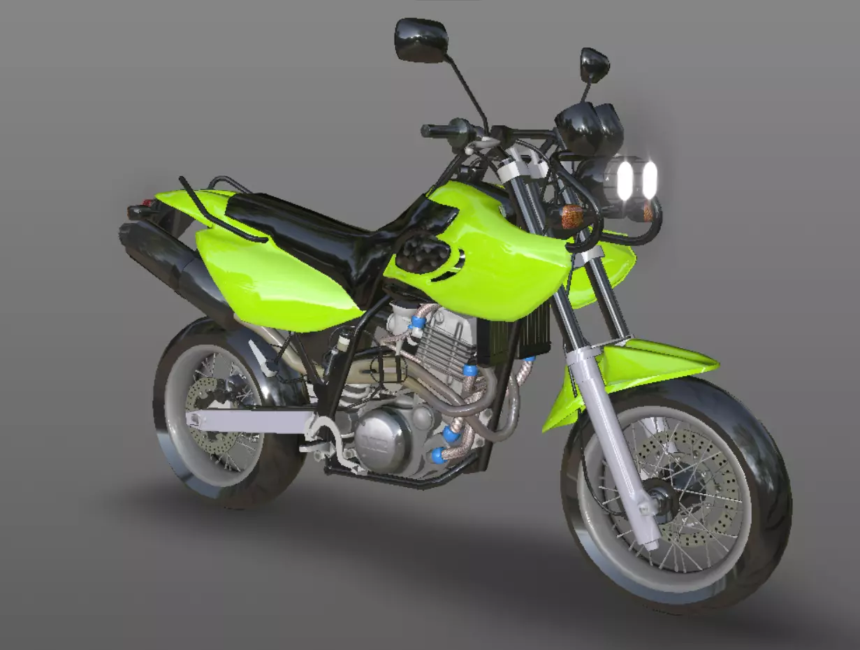 Muz Mastiff New Bike 3D Model Sports Bike Game Ready Low-poly 3D model_0