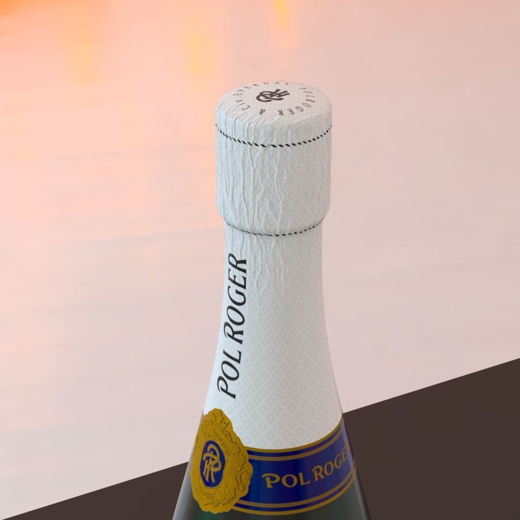 Pol Roger Champagne Low-poly 3D model_5