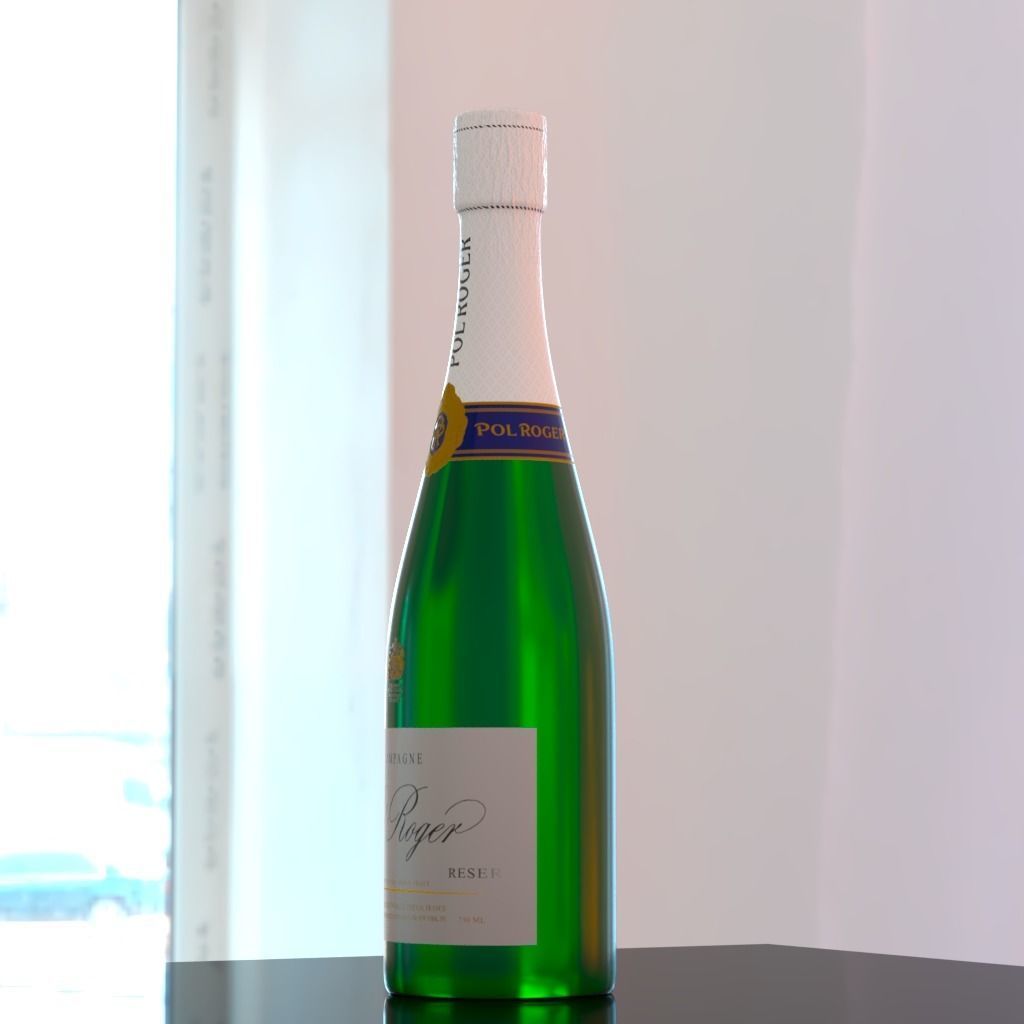 Pol Roger Champagne Low-poly 3D model_6