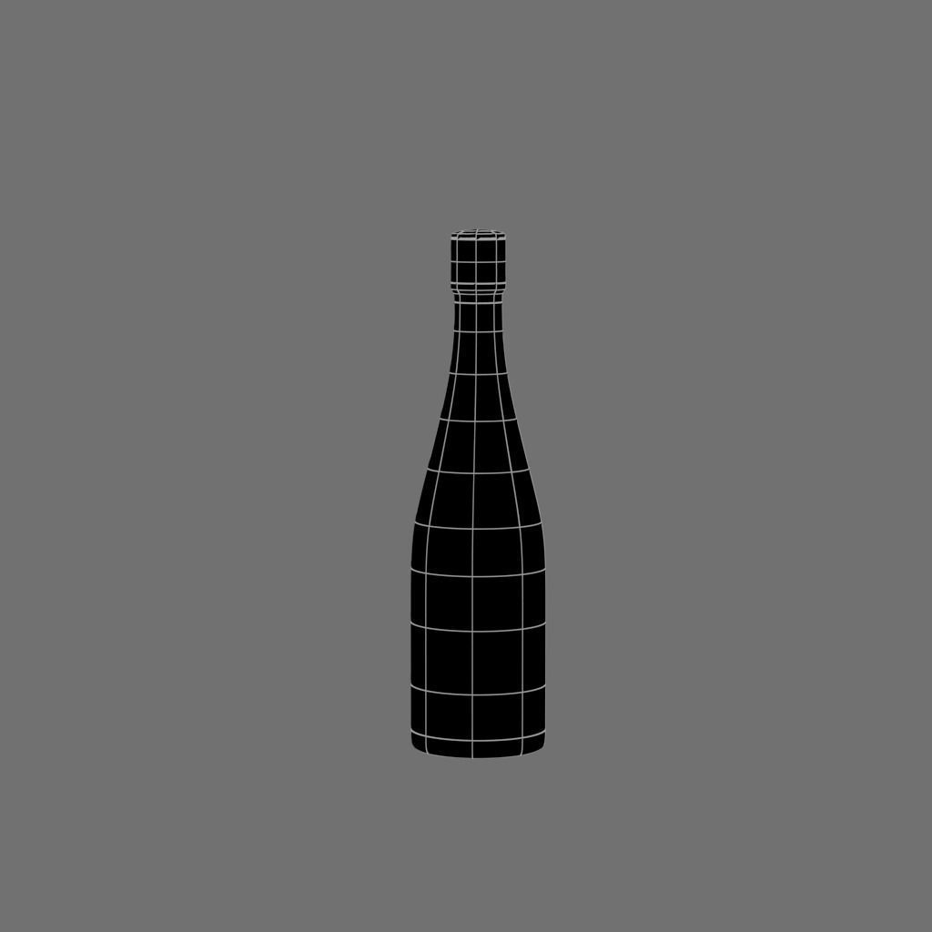 Pol Roger Champagne Low-poly 3D model_8
