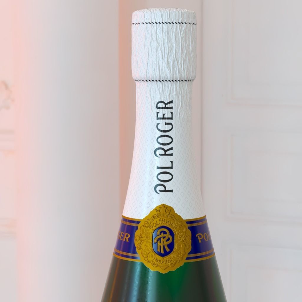 Pol Roger Champagne Low-poly 3D model_4