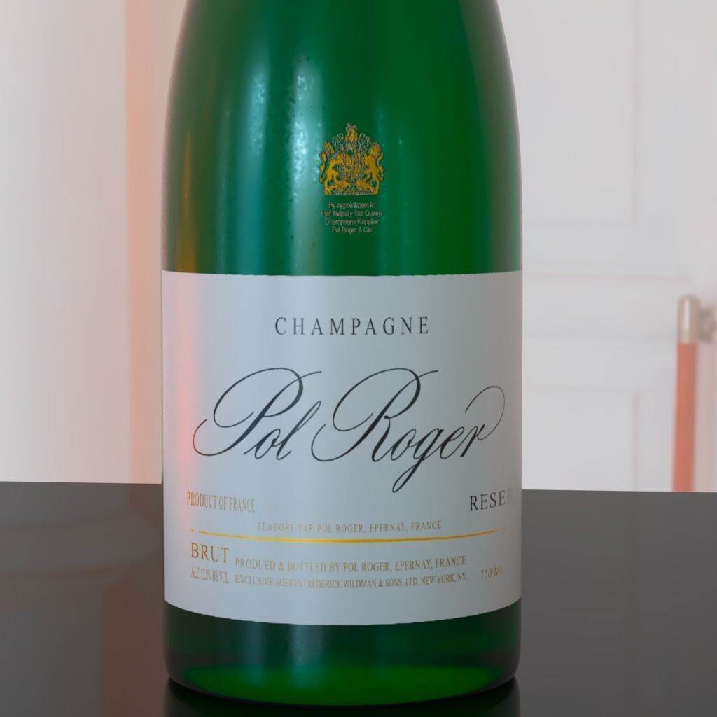 Pol Roger Champagne Low-poly 3D model_2