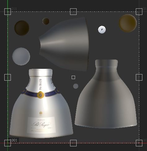 Pol Roger Champagne Low-poly 3D model_7