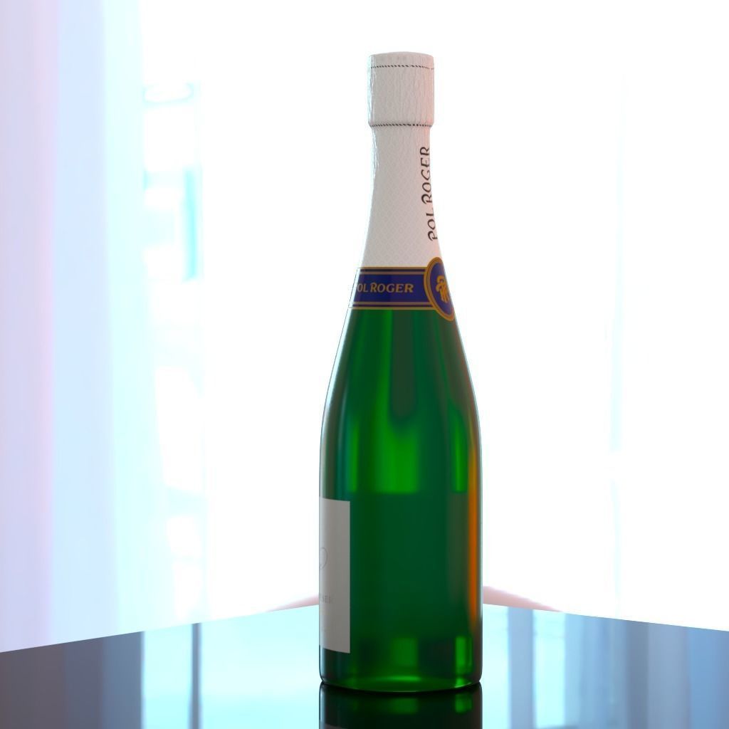 Pol Roger Champagne Low-poly 3D model_3