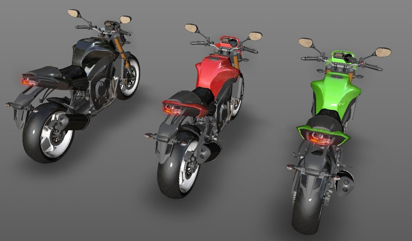 Yamaha fz8 Heavy Bike 3D model Game Asset Low-poly 3D model_19