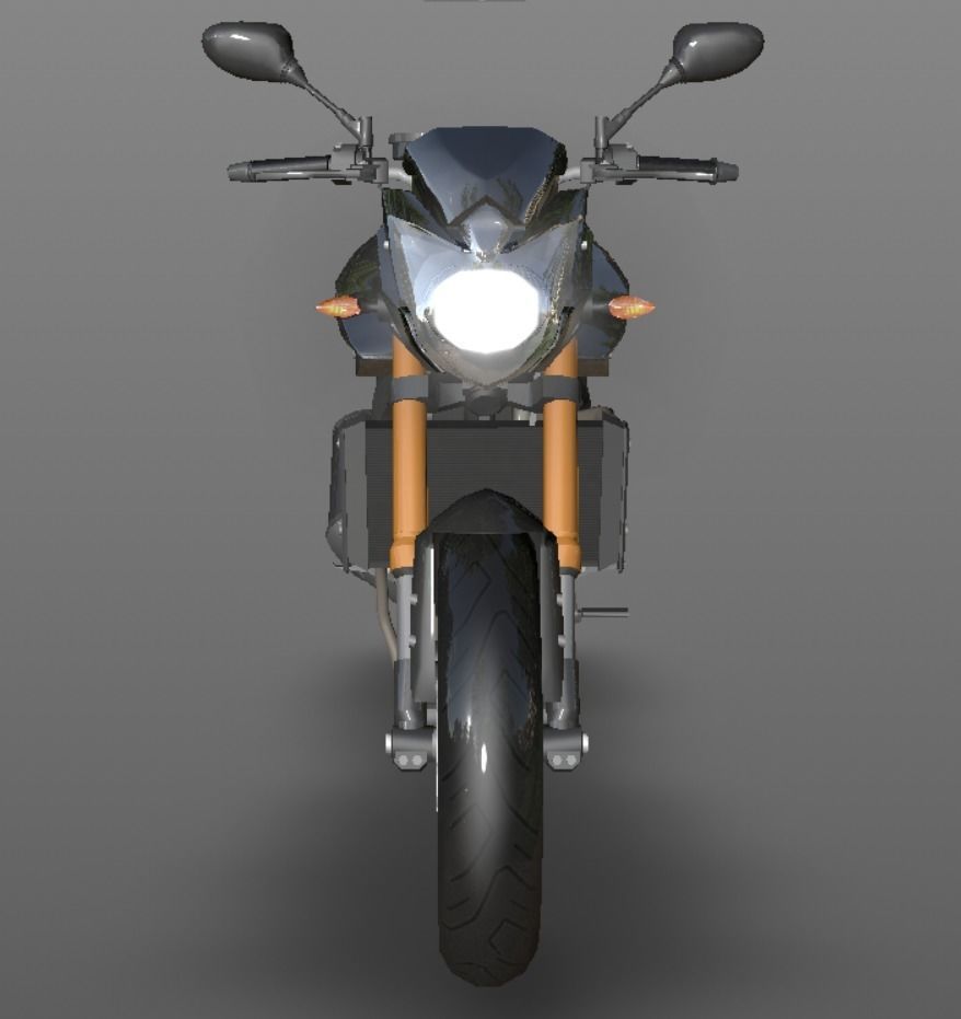 Yamaha fz8 Heavy Bike 3D model Game Asset Low-poly 3D model_6