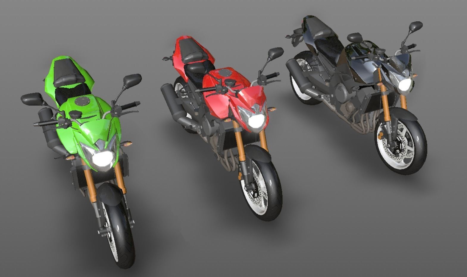 Yamaha fz8 Heavy Bike 3D model Game Asset Low-poly 3D model_18