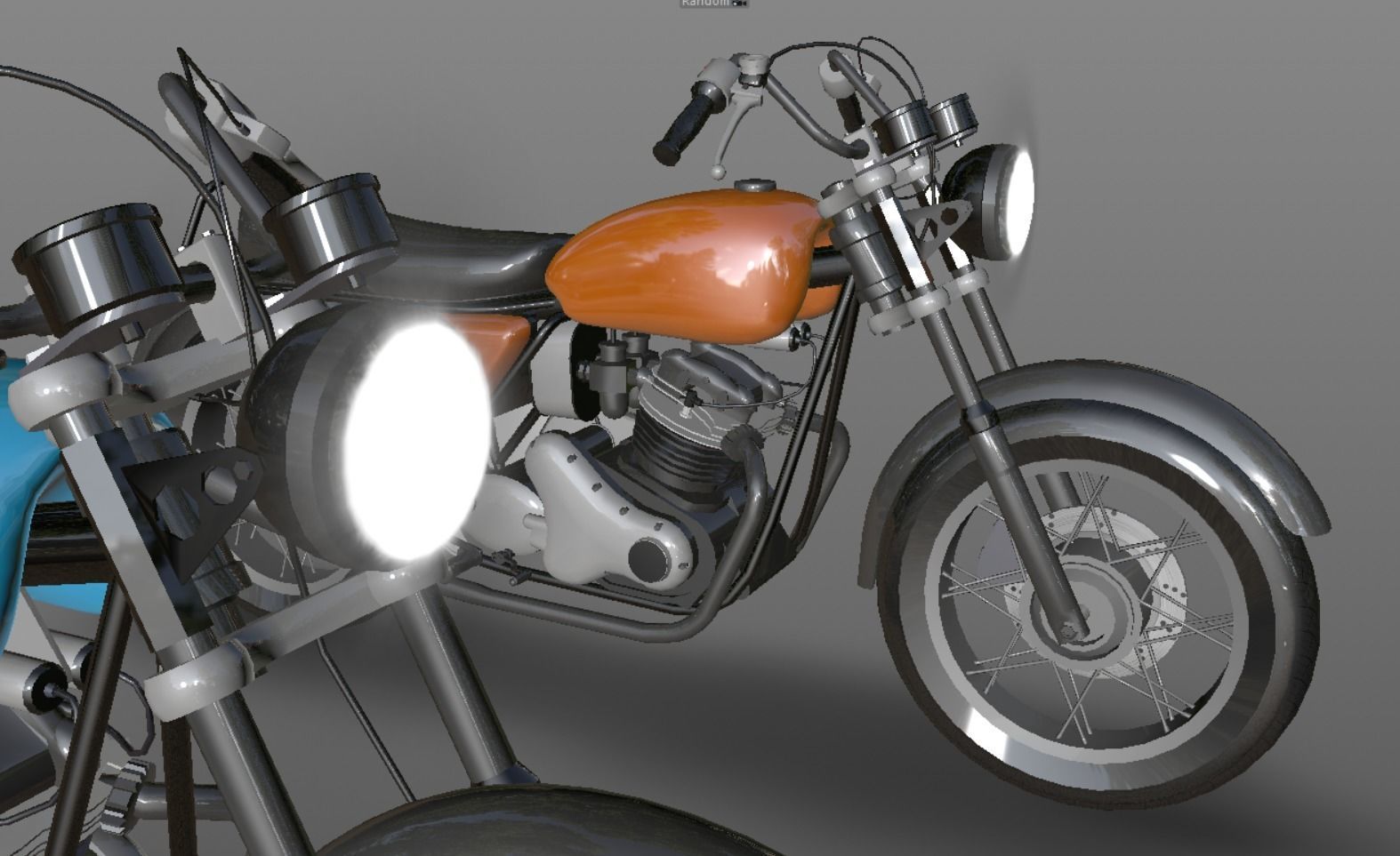 Honda cb25  Bike 3D Model Cafe Bike Game Ready Asset Low-poly 3D model_15