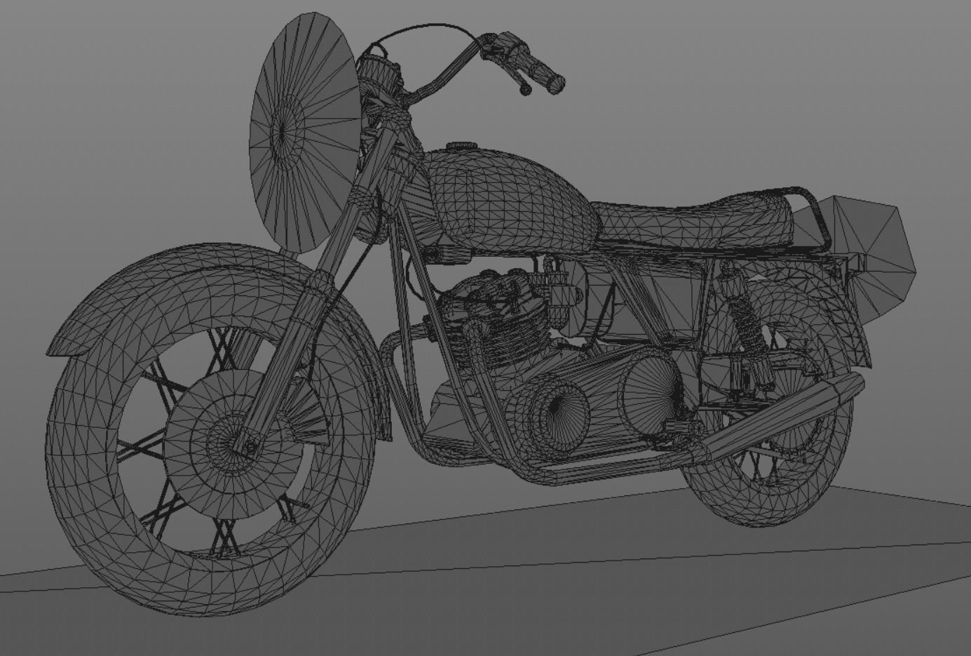 Honda cb25  Bike 3D Model Cafe Bike Game Ready Asset Low-poly 3D model_18