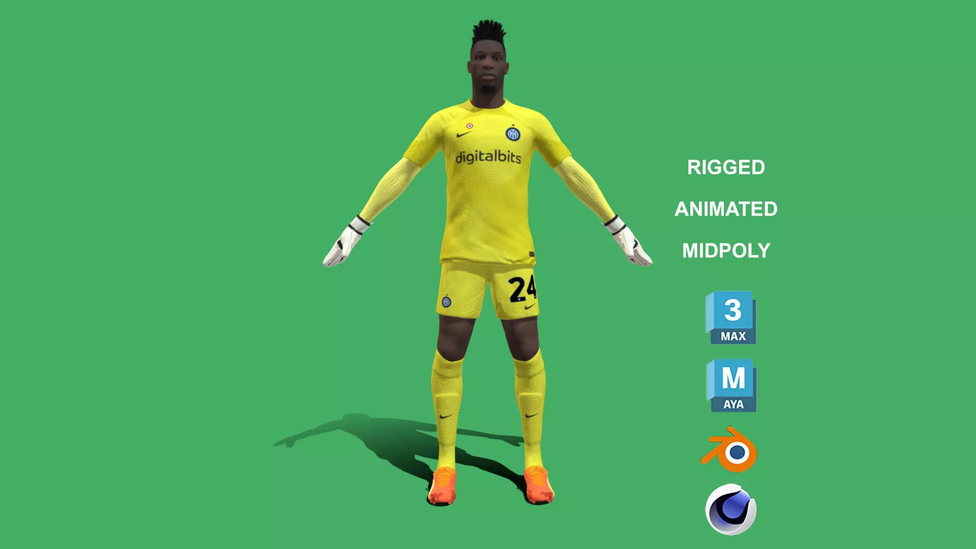 3D Rigged Andre Onana Inter Milan 2023 3D model_0