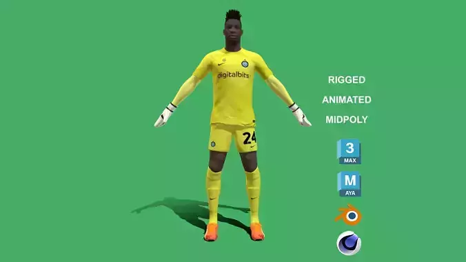 3D Rigged Andre Onana Inter Milan 2023