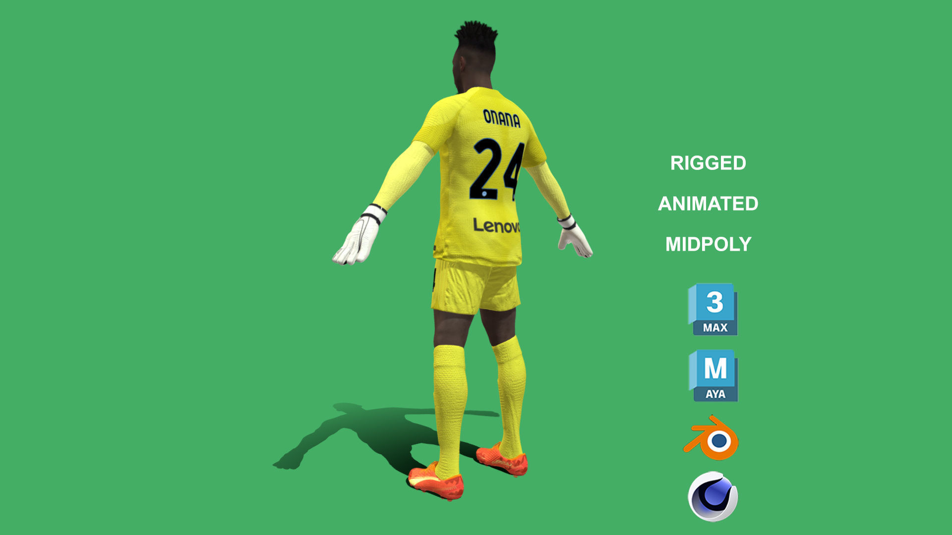 3D Rigged Andre Onana Inter Milan 2023 3D model_6