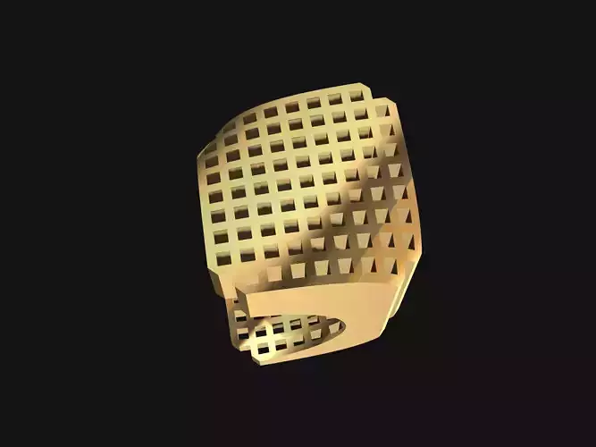 contemporary architecture design ring 3D print model