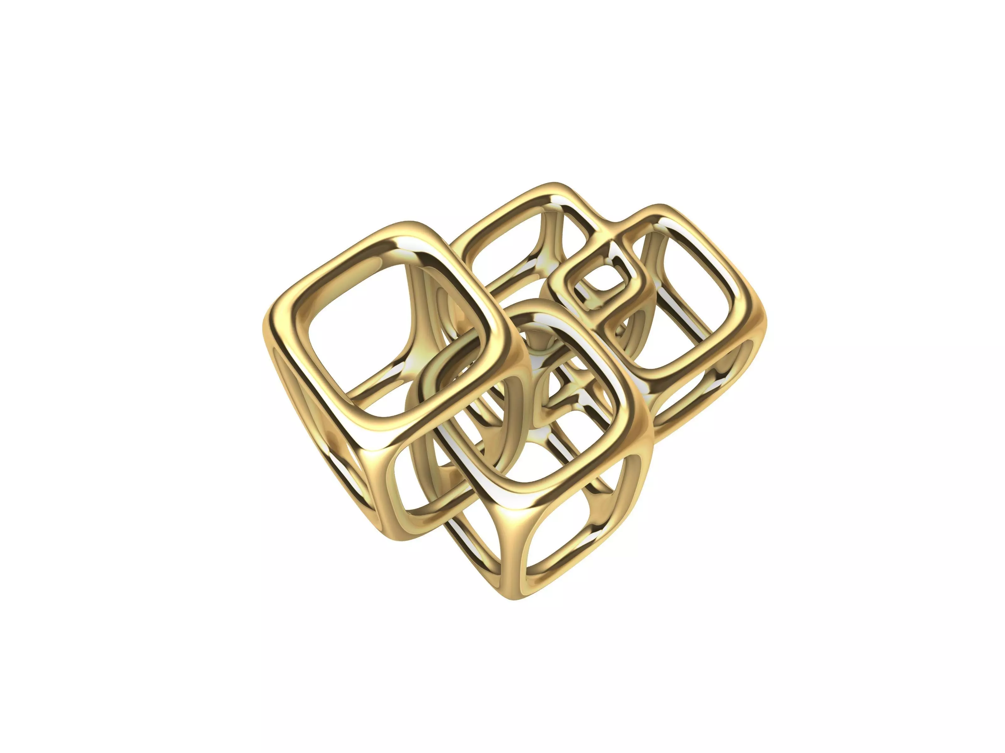 art deco cuboid pendant stl verified 3D print model_0