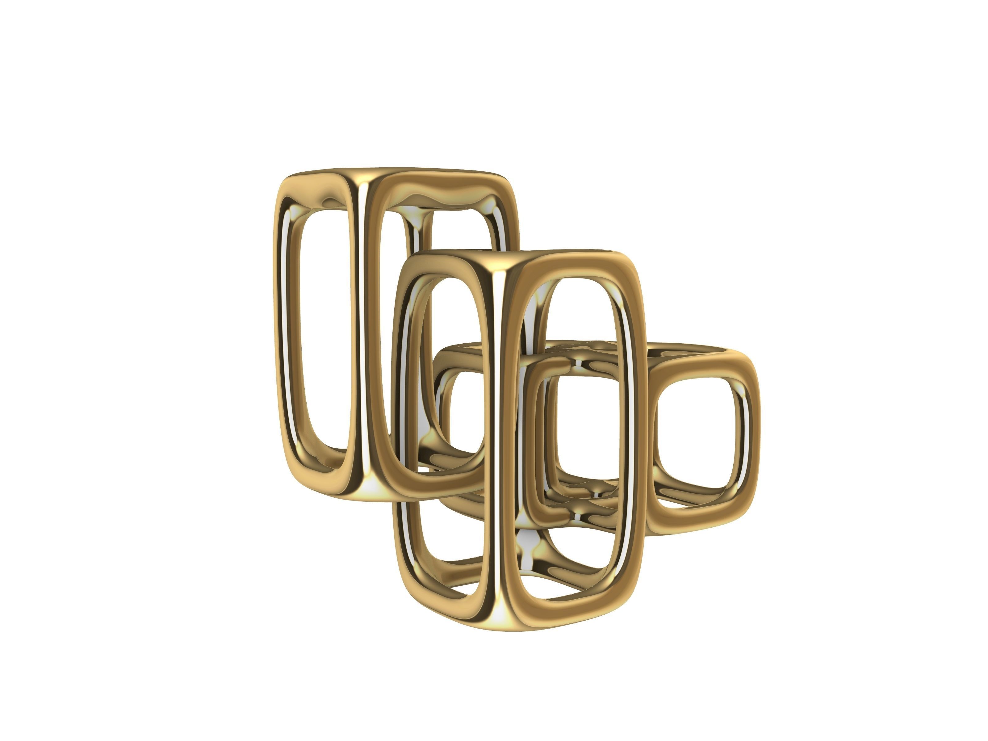 art deco cuboid pendant stl verified 3D print model_1