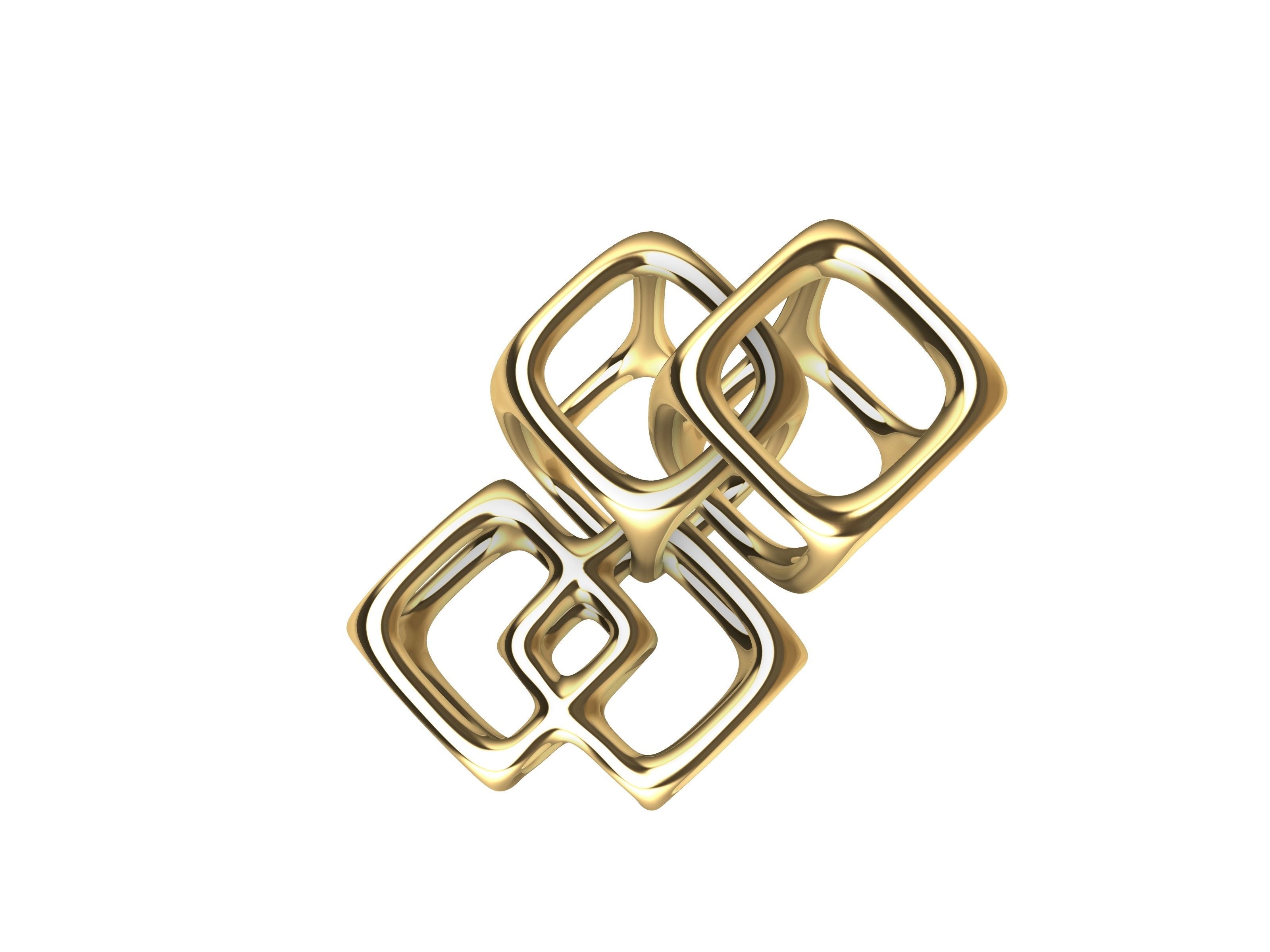 art deco cuboid pendant stl verified 3D print model_12